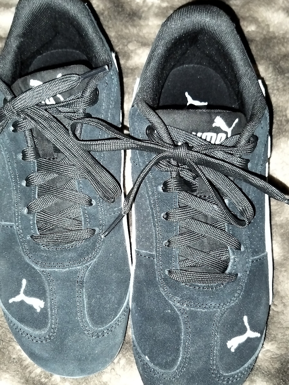 Puma Black Suede Low-Top Sneakers